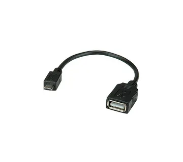 Roline VALUE USB2.0 kabel TIP A(F) na Micro B(M), 0.15m, crni - Umag