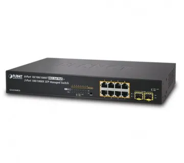 Planet L2 L4 8-Port RJ45 GbE HP PoE 2-Port 1G SFP Managed Switch (120W) - Umag