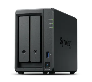 Synology DS725+ DiskStation 2-bay NAS server, AMD Ryzen R1600, 4 GB RAM, 2.5"SSD/3.5" HDD podrška, Hot Swappable HDD,1×RJ-45 - Umag