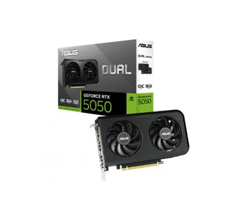 Asus Dual GeForce RTX 5050 8GB GDDR6 OC Edition, 8GB GDDR6/128-bit, PCIe 5.0x16, HDMI/3×DP - Umag