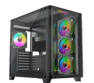 Bit Force CUBE ARGB-TGC-PWM4 Gaming Midi Tower ATX kućište bez napajanja, crno - Umag