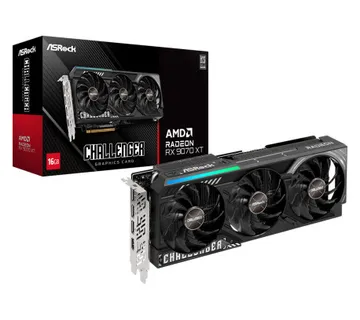 Asrock Radeon RX 9070 XT Challenger 16GB GDDR6, PCIe 5.0x16, 1×HDMI/3×DP - Umag