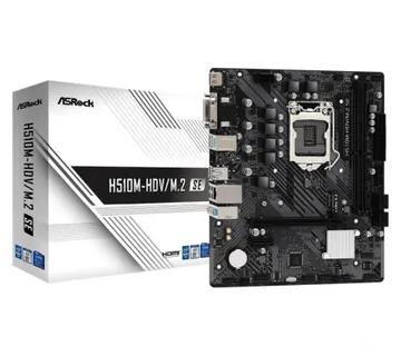 ASRock MB H510M-HDV/M.2 SE, S.1200, 2xDDR4/3200MHz, PCIe 4.0, G-LAN, VGA/DVI-D/HDMI, mATX - Umag