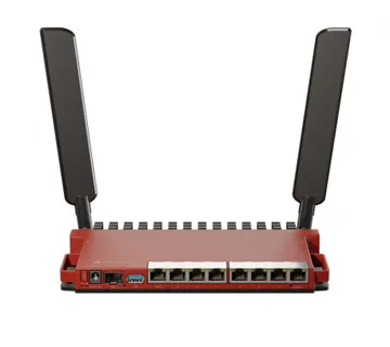 Mikrotik L009UiGS-2HaxD-IN, 800MHz CPU, 512MB RAM, 8×G-LAN, 1×2.5G SFP, 2.4 GHz 802.11b/g/n/ax dual-chain, 4dBi 2.4GHz ekster - Umag