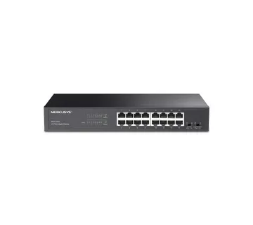 Mercusys 16-Port Gigabit Desktop preklopnik (Switch) 16×10/100/1000Mbps, Plug & Play, Auto-Negotiation, Auto-MDI/MDIX, metaln - Umag