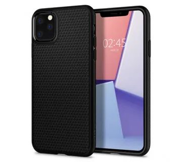 Spigen Liquid Air, zaštitna maska za telefon, crna - iPhone 11 Pro - Umag
