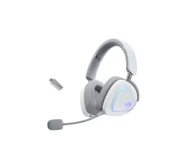 Slušalke ASUS ROG Delta II, Wireless, Bluetooth, bele - Umag
