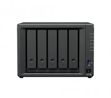 Synology DS1525+ DiskStation 5-bay NAS server, AMD Ryzen V1500B, Memory: 8 GB, LAN:2x 2.5GbE, 2x USB 3.2 Gen1, 2x USB-C - Umag