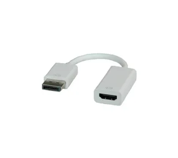 Roline adapter/kabel DisplayPort - HDMI, M/F, 0.15m - Umag