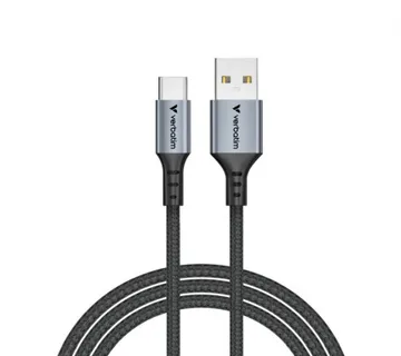 Verbatim Sync & Charge kabel USB-A na USB-C, M/M, 18W QC3.0, crni, 1.2m - Umag