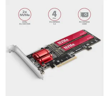 AXAGON PCEM2-ND PCI-E 3.0 8x - M.2 SSD NVMe - Umag