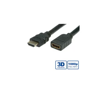 Roline VALUE HDMI produžni kabel sa mrežom, HDMI M - HDMI F, 2.0m - Umag