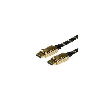 Roline GOLD DisplayPort kabel v1.2, DP-DP M/M, 2.0m, crno/zlatni - Umag