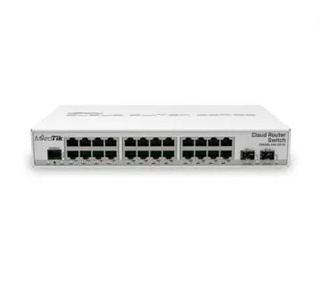 Mikrotik Cloud Router Switch CRS326-24G-2S+IN, 800 MHz CPU, 512MB RAM, 24xG-LAN, 2xSFP+ cage, RouterOS L5 or SwitchOS (dual b - Umag