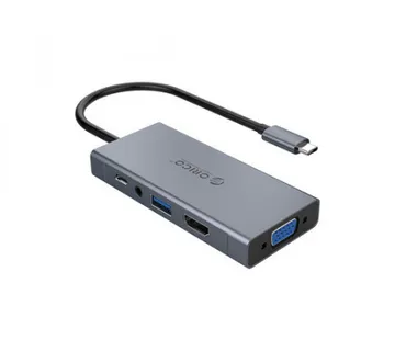 USB-C, 5 in 1, USB 3.0, HDMI, VGA, audio, PD 60W, ORICO MC-U501P - Umag