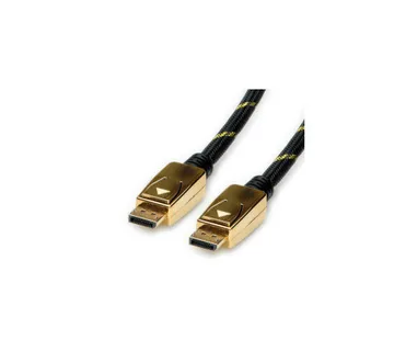 Roline GOLD DisplayPort kabel v1.4, DP-DP M/M, 3.0m, crno/zlatni - Umag