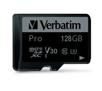 Verbatim memorijska kartica PRO Micro SDXC 128GB, U3, A2, V30, Class 10 Card + adapter - Umag