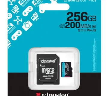 Kingston microSD, Canvas Go! Plus,R200/W160, 256GB - Umag