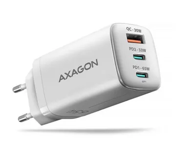 AXAGON ACU-DPQ65W zidni punjač 1xUSB-A QC4, 2xUSB-C PD 33/65W, bijeli - Umag