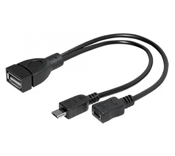 Transmedia Micro-B male Micro-B female to USB-A female, 0,2 m - Umag