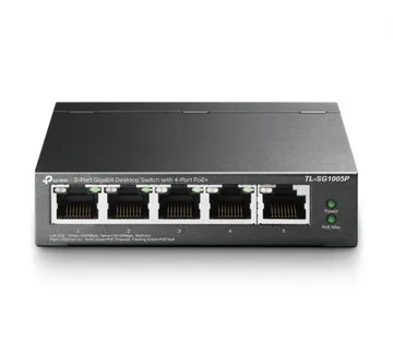 TP-Link 5-port Gigabit PoE preklopnik (Switch), 5×10/100/1000M RJ45 ports, 4×PoE ports, metalno kućište (56W) - Umag