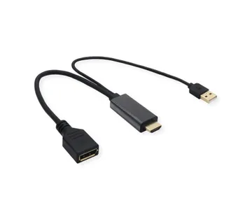 Roline VALUE adapter/kabel v1.2, HDMI M - DP F - Umag