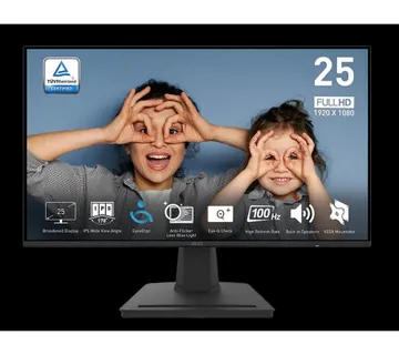 MSI PRO MP252 Professional Business Monitor, 24.5", IPS, 1920 x 1080 (FHD), 100Hz, 300nits, 1ms/4ms, - Umag