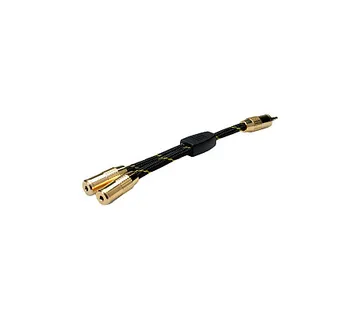 Roline GOLD adapter kabel 3.5mm Stereo, 1×M/2×F, 0.15m - Umag