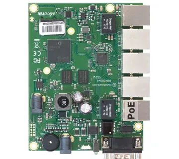 Mikrotik RouterBOARD 450Gx4, 716MHz Atheros CPU, 1 GB RAM, 5×GLAN ports, PoE OUT on port 5, RouterOS L5 - Umag