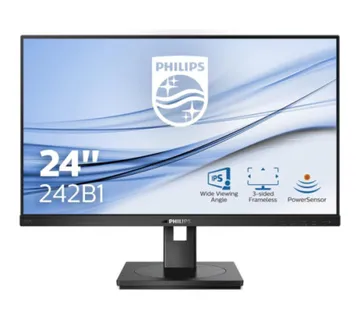 Philips 24" 242B1/00 FHD (1920×1080) IPS 16:9, Pivot, 75Hz, 300 cd/m2, 1000:1, 4ms, VGA, DVI-D, DP, HDMI, USB3.2×4, zvučnici, - Umag
