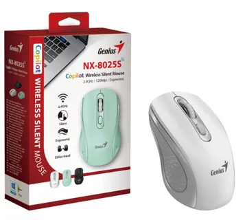 Genius NX-8025S, bežični miš, silent, bijela - Umag