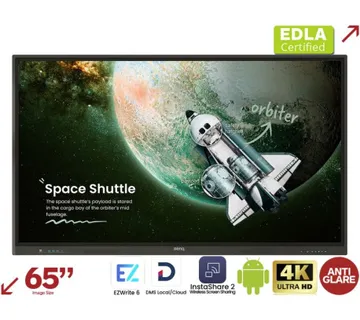 BenQ 65" RE6504A Touchscreen 4K UHD (3840×2160) IPS, 16:9, 8GB/64GB, 450cd/m2, 1200:1, 4xHDMI, 5xUSB-A, 2xUSB-C, 2xUSB-B, zvu - Umag