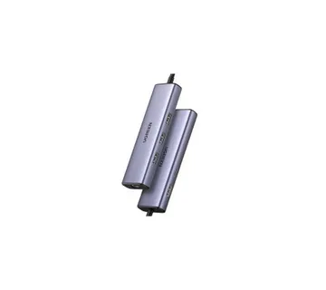 UGREEN 6-portni USB-C HUB USB-C 3×USB-A 3.0, 1×HDMI,1×RJ45,1×USB-C PD, sivi - Umag