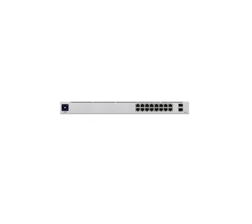 Ubiquiti UniFi Managed 16-port Gigabit Switch (8-port PoE+), 2× SFP, Rackmount (USW-16-PoE-Gen2) - Umag