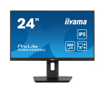 IIYAMA 24" XUB2492QSU-B1 (23.8") QHD (2560×1440) IPS, Pivot, 100Hz, 0.5ms, 300cd/m2, HDMI/DP, 3×USB3.2/USB-C, zvučnici - Umag