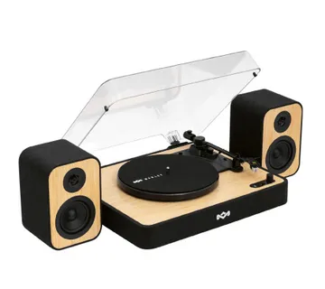 House Of Marley Revolution Bt Turntable With Speakers Signature Black - Umag