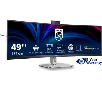Philips 49" 49B2U6900CH/00 DUAL QHD (5120x1440) VA CURVED 32:9, HRD400, 75 Hz , 4ms, 450cd/m2, HDMI/DP/USB/USB-C/LAN, WEB-cam - Umag