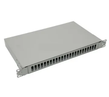 NFO Patch Panel 1U 19" - 24x SC Duplex, Slide-out on rails, 2 trays - Umag