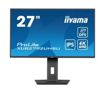 IIYAMA 27" XUB2792UHSU-B6 4K UHD (3840×2160) IPS, Pivot, 4ms, 350cd/m2, 1300:1, HDMI/DP, 3×USB-A, USB-C PD, zvučnici, crni - Umag