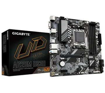Gigabyte MB A620M DS3H, S.AM5 4x DDR5/7600(OC), PCIe 4.0, G-LAN, HDMI/DP/VGA, USB-C, mATX - Umag