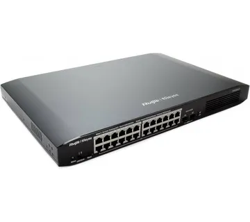 Ruijie switch 26-port Cloud Ma.24 PoE+RG-ES226GC-P24 Gigabit RJ45 POE/POE+Ports,2 SFP Slots,370WPoE - Umag
