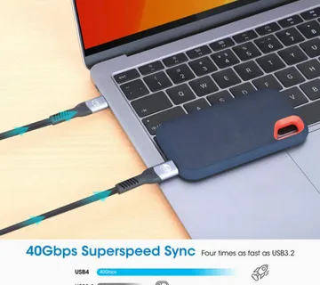 Manhattan kabel USB4 Type-C 40Gbps, 240W, 2m, crni - Umag