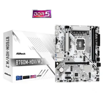 ASRock MB B760M-HDV/M.2, S.1700, 2xDDR5/7200MHz(OC), PCIe 4.0, 2.5 G-LAN, USB-C, VGA/DP/HDMI, mATX - Umag
