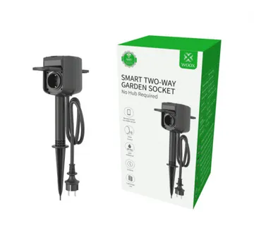 WOOX WiFi Smart dvosmjerna vanjska utičnica, 16A/3680W, WooxHome app, glasovna kontrola - Alexa &amp; Google Assistant (R6079) - Umag