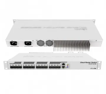 Mikrotik Cloud Router Switch CRS317-1G-16S+RM, 800MHz CPU, 1GB RAM, 1xG-LAN, 16xSFP+, RouterOS L6 or SwitchOS (dual boot), 1U - Umag