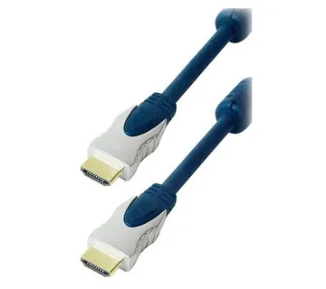 Transmedia HDMI cable metal plugs gold contacts, 7,0 m, blue - Umag
