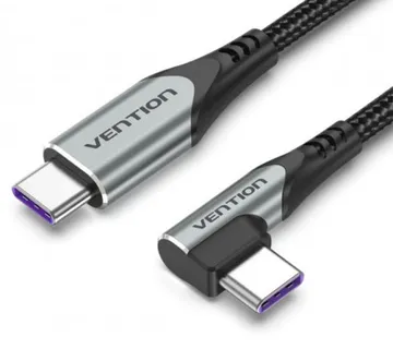 Vention USB 2.0 C Male Right Angle to C Male 5A Cable 1M Gray - Umag