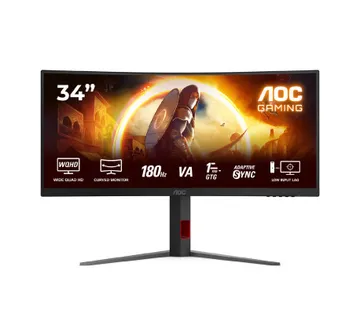 AOC LED 34", CU34G4, WQHD, VA, 180Hz, HAS, - Umag