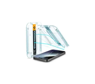 Spigen Glass tR EZ Fit, Transparency, zaštitno staklo za ekran telefona, 2 kom - iPhone 15 Pro (AGL06892) - Umag