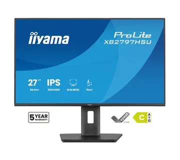 IIYAMA 27" XB2797HSU-B1 FHD (1920x1080) 120Hz, Pivot, 350cd/m2, Speakers, HDMI, DP, 1ms, USB-Ax2, USB-Cx2 - Umag